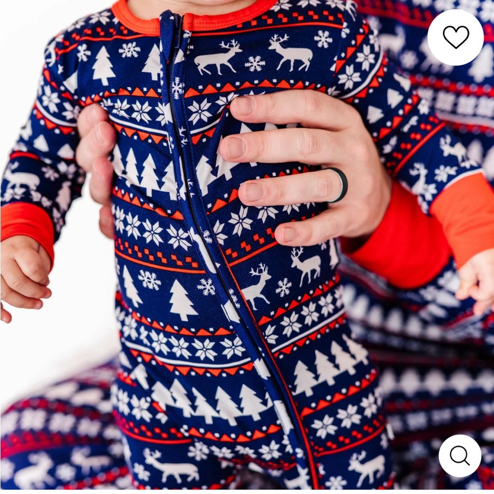 Deer Santa Romper Pajamas